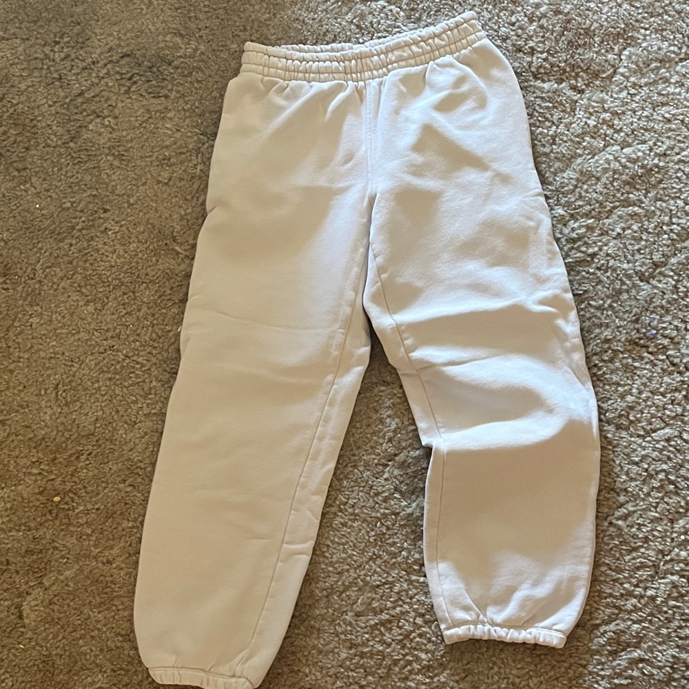 Kids White Sweat Pants